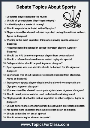 Debate Topics About Sports