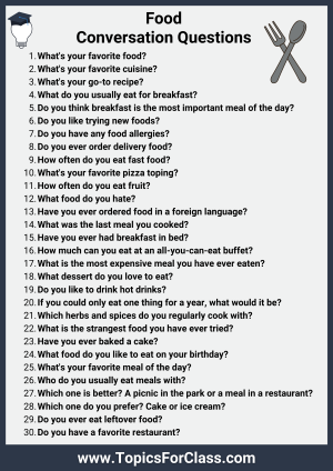 Food Conversation Questions