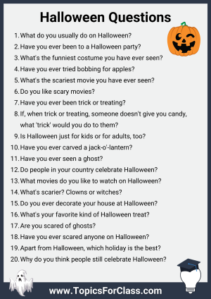 Halloween Conversation Questions
