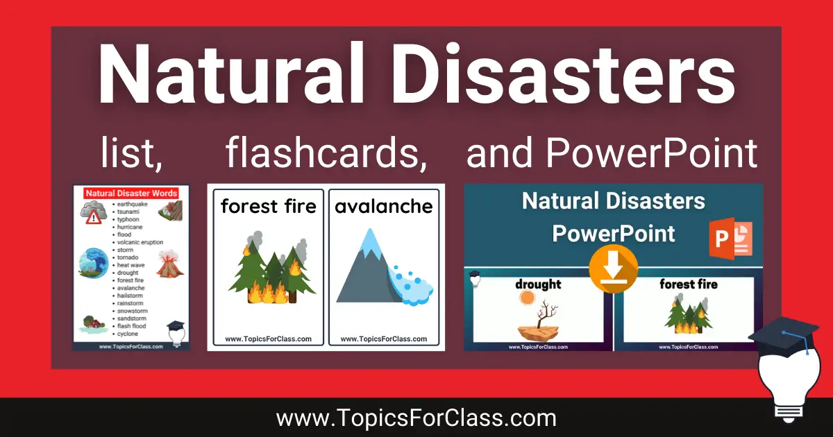 Natural Disaster Vocabulary In English