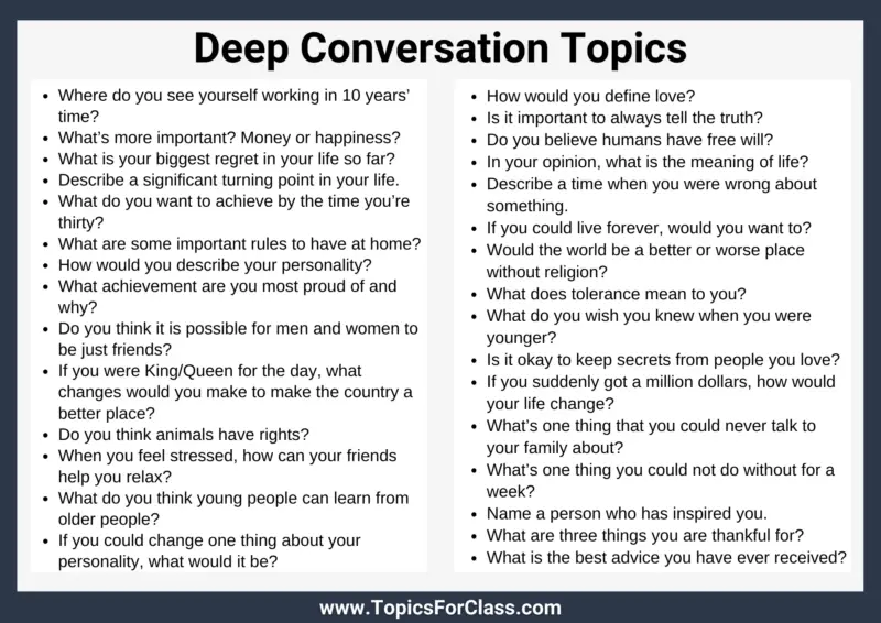 Deep Conversation Topics PDF