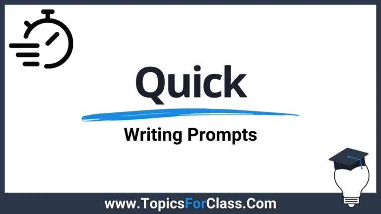 20 Quick Writing Prompts