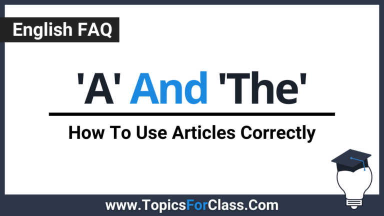 Articles A and The